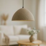 Ceiling light Litho Inart grey press papier-iron 42x39x123.5cm - Слика 2