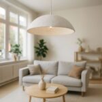 Ceiling light Markiz Inart white press papier-iron D57x118cm - Слика 2