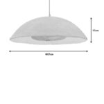 Ceiling light Markiz Inart white press papier-iron D57x118cm - Слика 3