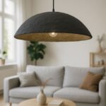 Ceiling light Markiz Inart black-gold press papier-iron D57x118cm - Слика 2