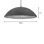 Ceiling light Markiz Inart black-gold press papier-iron D57x118cm - Слика 3