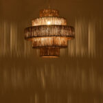 Ceiling light Spelo Inart brown press papier-iron D51x148cm - Слика 3