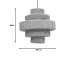 Ceiling light Spelo Inart brown press papier-iron D51x148cm - Слика 4