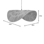 Ceiling light Agli Inart brown press papier-iron 70x48x127cm - Слика 4