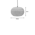 Ceiling light Ozelia Inart brown press papier-iron D33x122cm - Слика 3