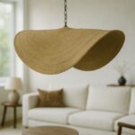 Ceiling light Klark Inart natural seagrass-iron D120x144cm - Слика 2