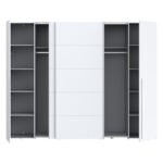 Wardrobe Verzo 4 doors white melamine 270.5x61.5x210.5cm - Image 4