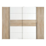 4-door wardrobe Verzo oak-white melamine 270.5x61.5x210.5cm - Слика 3