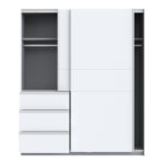 2-door ardrobe Gotion white melamine 200x61x200.5cm - Слика 3