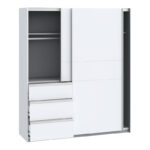2-door ardrobe Gotion white melamine 200x61x200.5cm - Слика 4