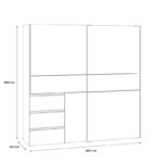 2-door ardrobe Gotion white melamine 200x61x200.5cm - Слика 5