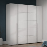 4-door wardrobe Lamore white melamine 200x61.5x210.5cm - Image 2