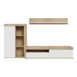 Living room complex Zorbi white-sonoma oak melamine 265x41x158.5cm - Image 3
