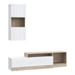Living room complex Halmi white-oak μελαμίνης 180x39x190cm