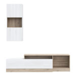Living room complex Halmi white-oak μελαμίνης 180x39x190cm - Image 3