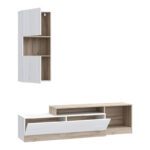 Living room complex Halmi white-oak μελαμίνης 180x39x190cm - Image 4