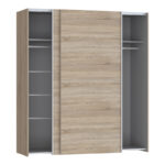 Wardrobe Noez 2 doors with shelves sonoma melamine 170.5x61x190.5cm - Слика 2