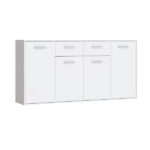 Drepen melamine buffet in white color 162.3x34.2x81.7cm