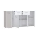 Drepen melamine buffet in white color 162.3x34.2x81.7cm - Слика 4