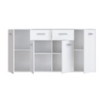 Drepen melamine buffet in white color 162.3x34.2x81.7cm - Слика 5