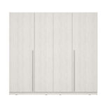 Manestile melamine four-leaf wardrobe in beige shade 227.5x59x212.9cm - Image 3