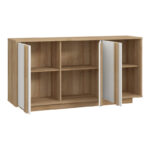 Chesto melamine buffet in white and oak color 169.2x42x87cm - Слика 4