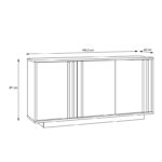 Chesto melamine buffet in white and oak color 169.2x42x87cm - Слика 6