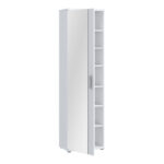 Cabino melamine cabinet-shoe cabinet in white color 50.2x34.8x179cm - Слика 4