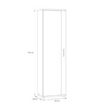 Cabino melamine cabinet-shoe cabinet in white color 50.2x34.8x179cm - Слика 6