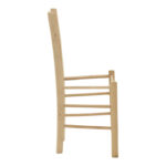 Coffee shop Sergeant chair unpainted wood 42x40x89cm - Image 3