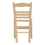 Coffee shop Sergeant chair unpainted wood 42x40x89cm - Image 5