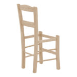 Coffee shop nice chair Syros unpainted wood 42x40x89cm - Слика 2
