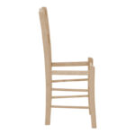 Coffee shop nice chair Syros unpainted wood 42x40x89cm - Слика 3