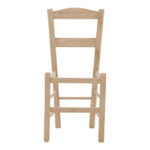 Coffee shop nice chair Syros unpainted wood 42x40x89cm - Слика 4