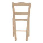 Coffee shop nice chair Syros unpainted wood 42x40x89cm - Слика 5