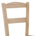Coffee shop nice chair Syros unpainted wood 42x40x89cm - Слика 6