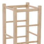 Coffee shop stool without width Bodier unpainted wood 35x35x78cm - Image 3