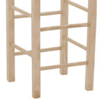 Coffee shop stool without width Bodier unpainted wood 35x35x78cm - Image 4