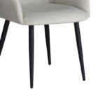 Armchair Parsow ecru color fabric-black metal leg 77x63x85cm - Image 4