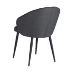 Armchair Patya dark grey fabric- black metal leg 56x61x82cm - Слика 2