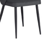 Armchair Patya dark grey fabric- black metal leg 56x61x82cm - Слика 4