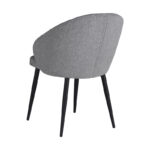 Armchair Patya light grey fabric- black metal leg 56x61x82cm - Image 2
