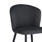 Chair Piyan anthracite fabric- black metal leg 55x58.5x80cm - Слика 3