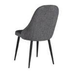 Remis chair dark gray fabric-leg black metal 49x61x91cm - Image 2