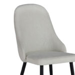 Chair Remis cream fabric-black metal leg 49x61x91cm - Image 3