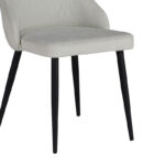 Chair Remis cream fabric-black metal leg 49x61x91cm - Image 4