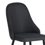 Chair Remis anthracite fabric-black metal leg 49x61x91cm - Image 3
