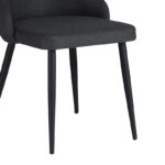 Chair Remis anthracite fabric-black metal leg 49x61x91cm - Image 4
