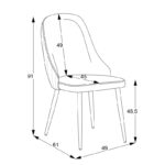 Chair Remis anthracite fabric-black metal leg 49x61x91cm - Image 6