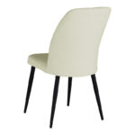 Chair Vika ecru fabric-black metal leg 48x58x90cm - Image 2